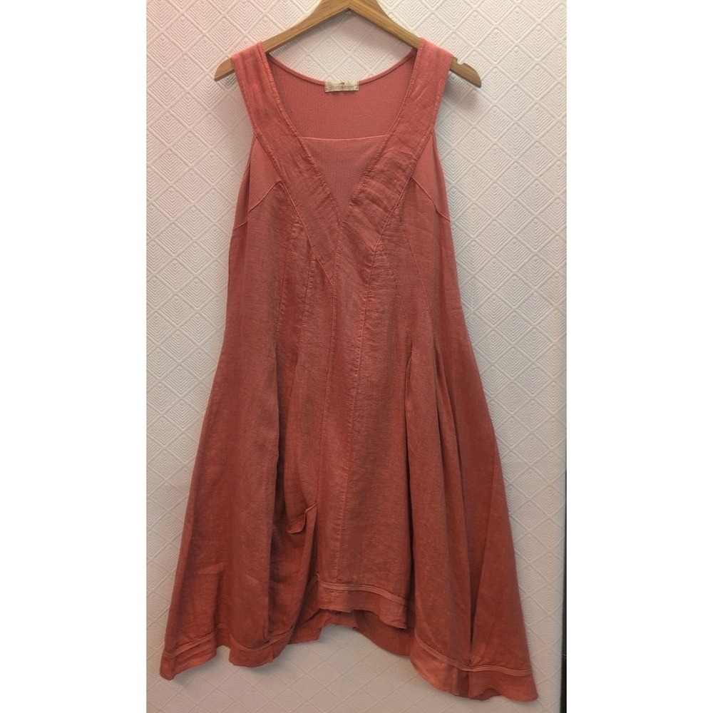 NEW! Lands Down under Italian Linen Art To Wear Dress Small